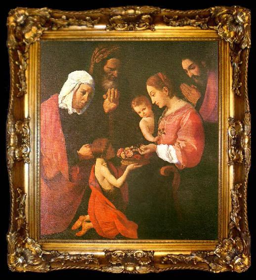 framed  Francisco de Zurbaran the holy family, st. joaquim and st., ta009-2